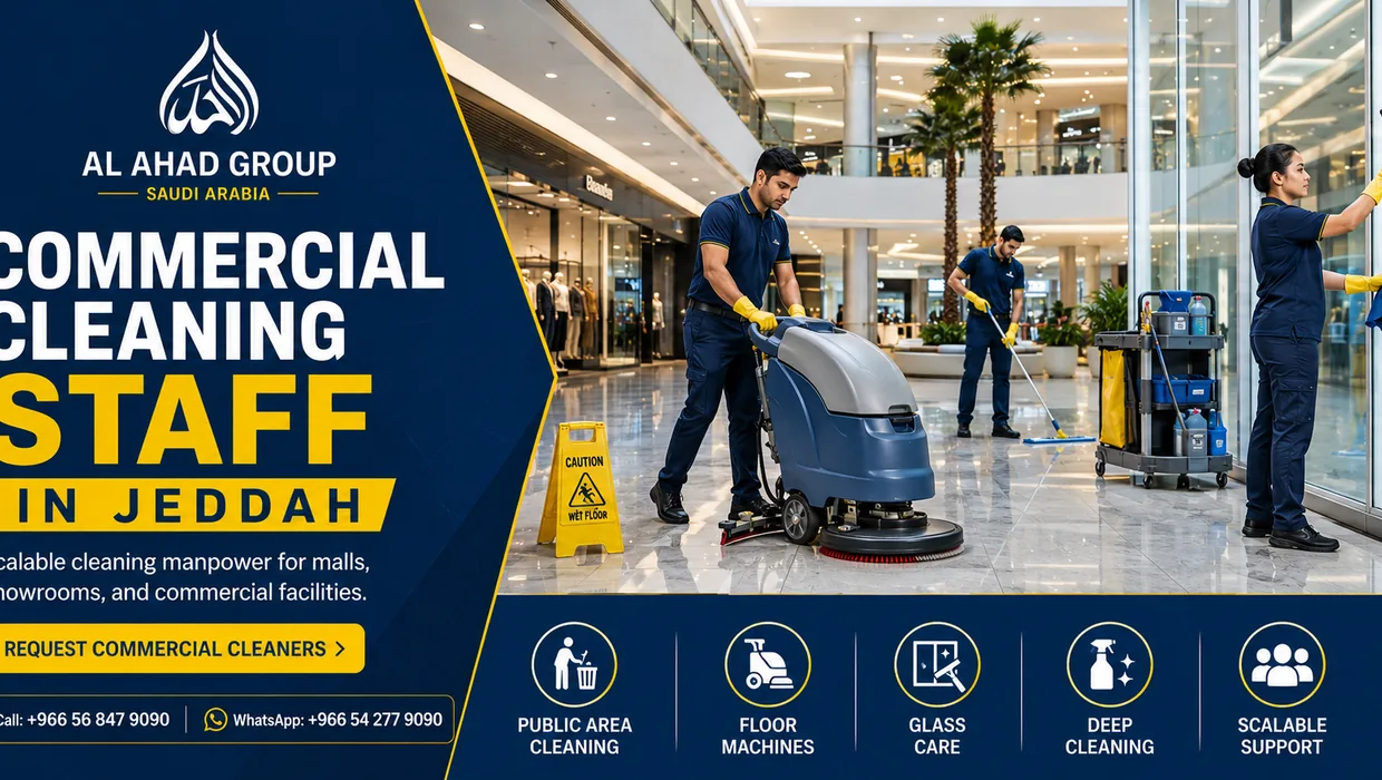 Cleaning manpower support for offices, malls, hotels and facilities on Cleaning Staff Recruitment in Jeddah